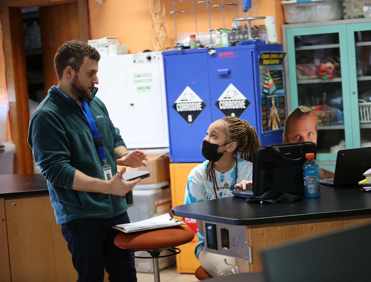 Horizon Science Academy Belmont High School Teacher smiling.